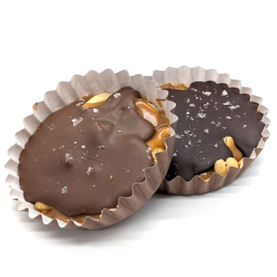 Milk or Dark Chocolate Cashew Tortugas (aka turtles)