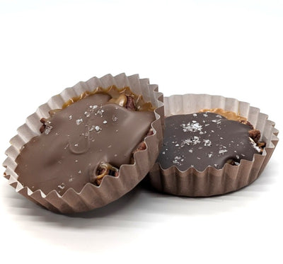 Milk or Dark Chocolate Pecan Tortugas (aka turtles)