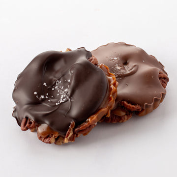 Milk or Dark Chocolate Pecan Tortugas (aka turtles)