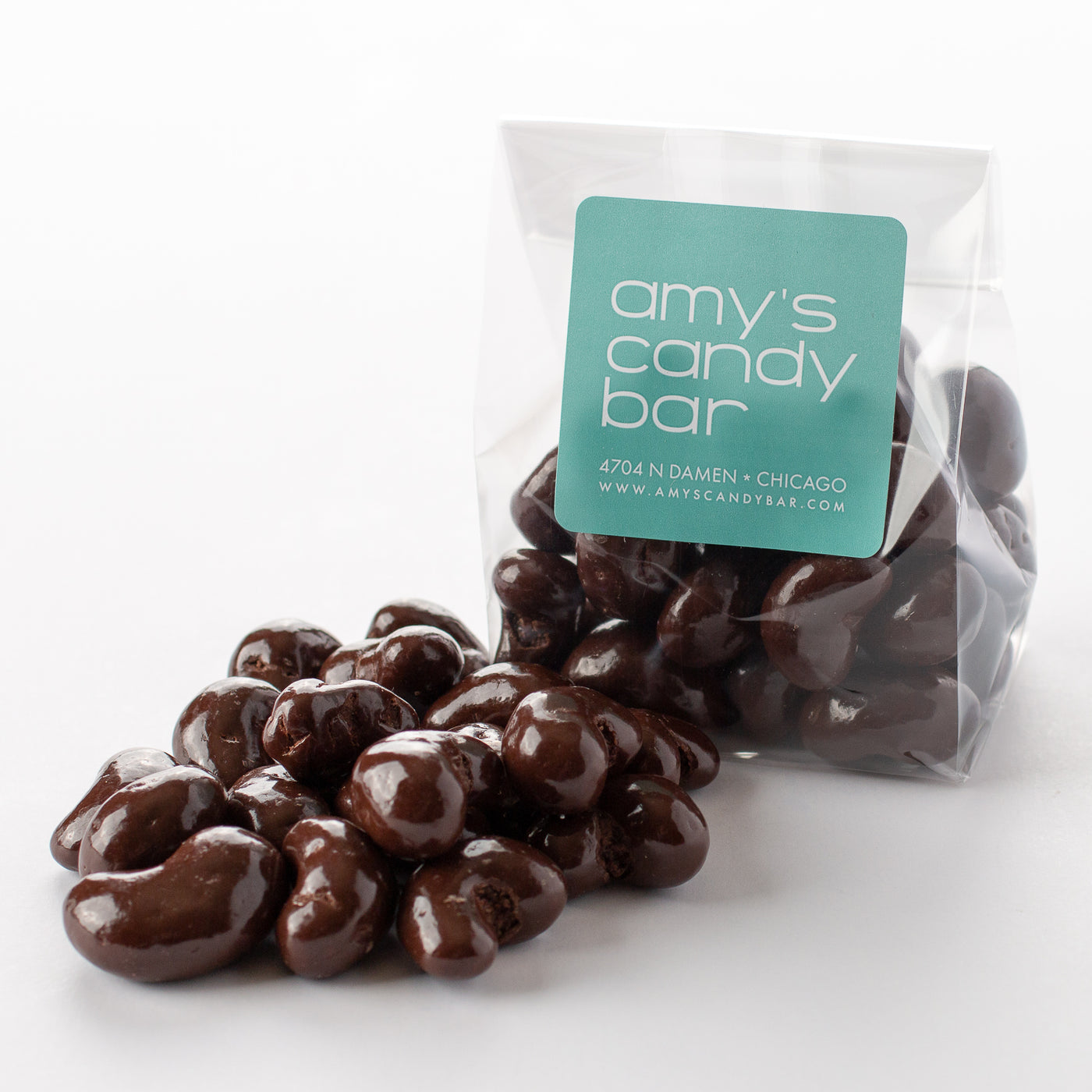 Dark Chocolate Sea Salt Cashews Amy's Candy Bar Chicago