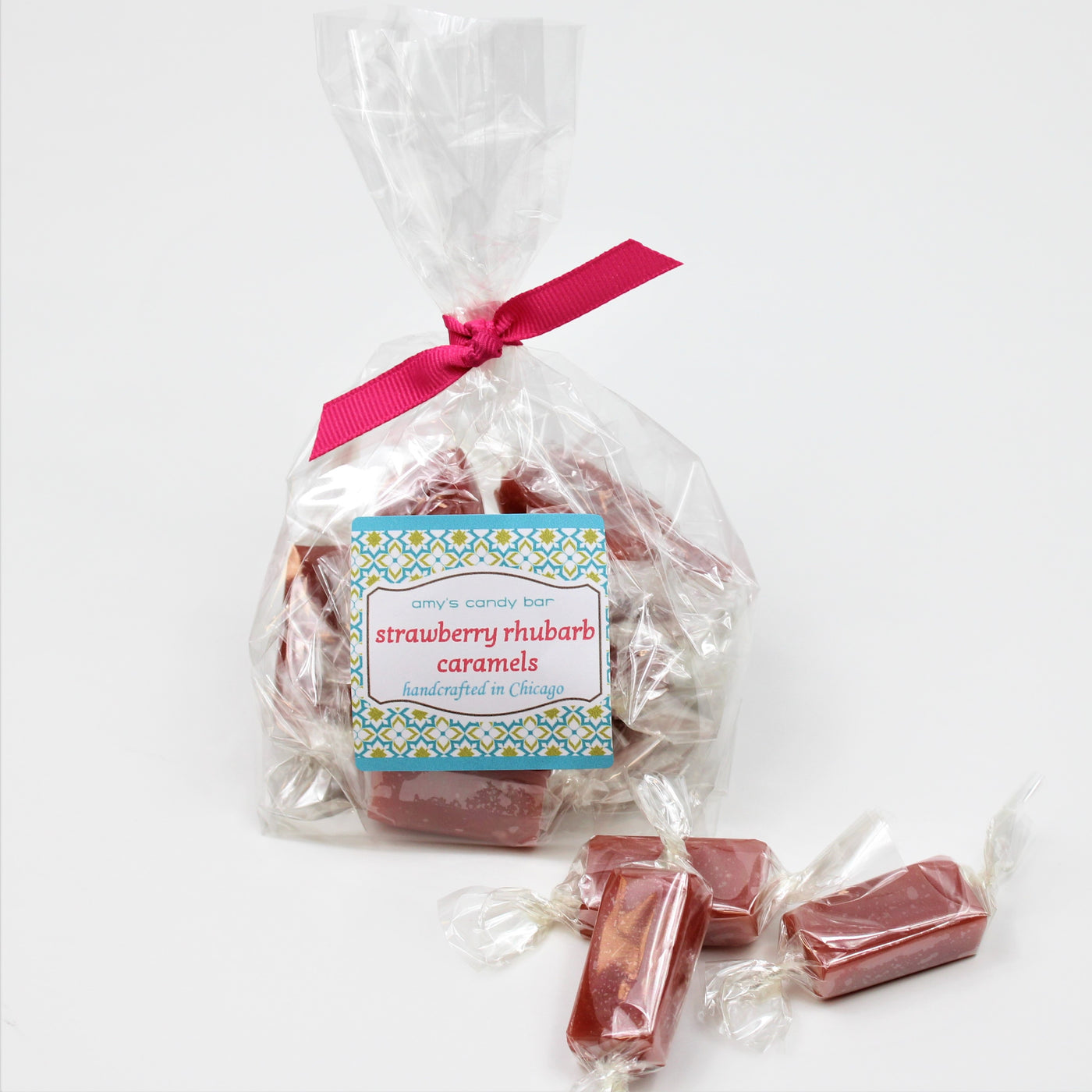 Strawberry Rhubarb Caramels
